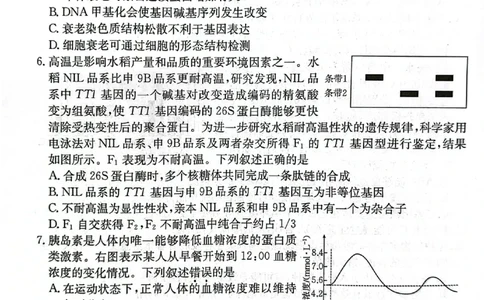 甘肃省2025届高三下学期高考模拟卷生物_2025年2月_250217甘肃省2025届高三下学期高考模拟卷（全科）_甘肃省2025届高三下学期高考模拟卷生物