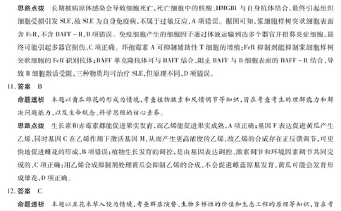 生物高三五联答案_2025年2月_250219河南天一大联考2024-2025学年高三下学期阶段性测试（五）_河南省天一大联考2024-2025学年高三下学期阶段测试（五）生物学试题（PDF版，含解析）
