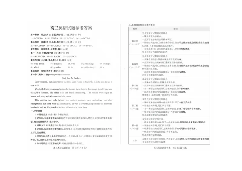 德州三模英语答案_2025年5月_250528山东省德州市2025届高三年级第三次适应性检测（德州三模）（全科）_山东省德州市2025届高三年级第三次适应性检测（德州三模）英语
