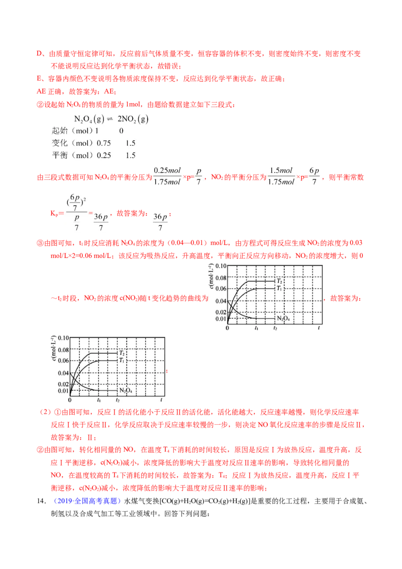 专题57化学反应速率与平衡综合问题（解析卷）_近10年高考真题汇编（必刷）_十年（2014-2024）高考化学真题分项汇编（全国通用）_十年（2014-2023）高考化学真题分项汇编（全国通用）
