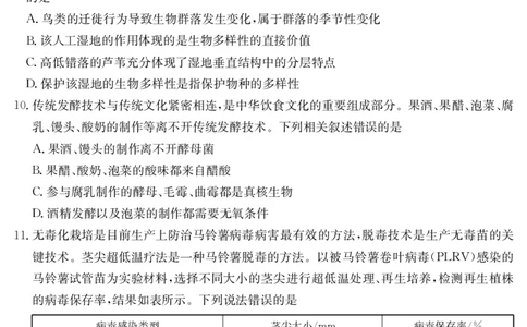 金太阳25-338C安徽省六安市市区2025届高三下学期考前适应性考试生物_2025年3月_250329安徽省六安市市区2025届高三下学期考前适应性考试（金太阳25-338C）（全科）