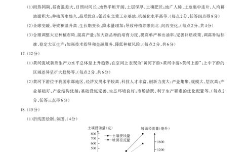 山西省思而行2025年3月高考适应性测试地理答案_2025年3月_250314山西省思而行2025年3月高考适应性测试（山西一模）（全科）_山西省思而行2025年3月高考适应性测试地理