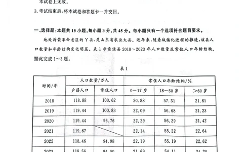 地理试题_2025年3月_250328山东省济南市2025年3月高三模拟考试（济南一模）（全科）_2025年3月济南市高三3月模拟考试地理
