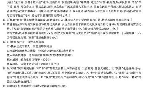 炎德&middot;英才大联考雅礼中学2025届模拟试卷（一）语文答案_2025年5月_250513湖南省炎德&middot;英才大联考雅礼中学2025届模拟试卷（一）（全科）