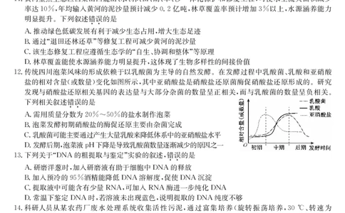 生物-4月质量检测（W）_2025年5月_250511湖北省九师联盟2025届高三4月质量检测（W）（全科）