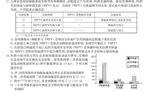 生物-4月质量检测（W）_2025年5月_250511湖北省九师联盟2025届高三4月质量检测（W）（全科）