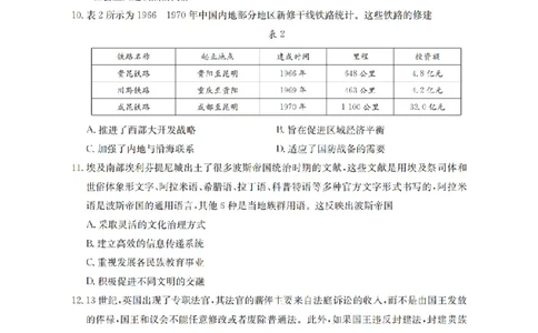 四川省金太阳2026届高三9月开学联考（26-10C）历史_2025年9月_250910金太阳&middot;四川省2026届高三9月开学联考（26-10C）（全科）