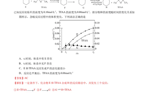 专题52化学反应速率（解析卷）_近10年高考真题汇编（必刷）_十年（2014-2024）高考化学真题分项汇编（全国通用）_十年（2014-2023）高考化学真题分项汇编（全国通用）