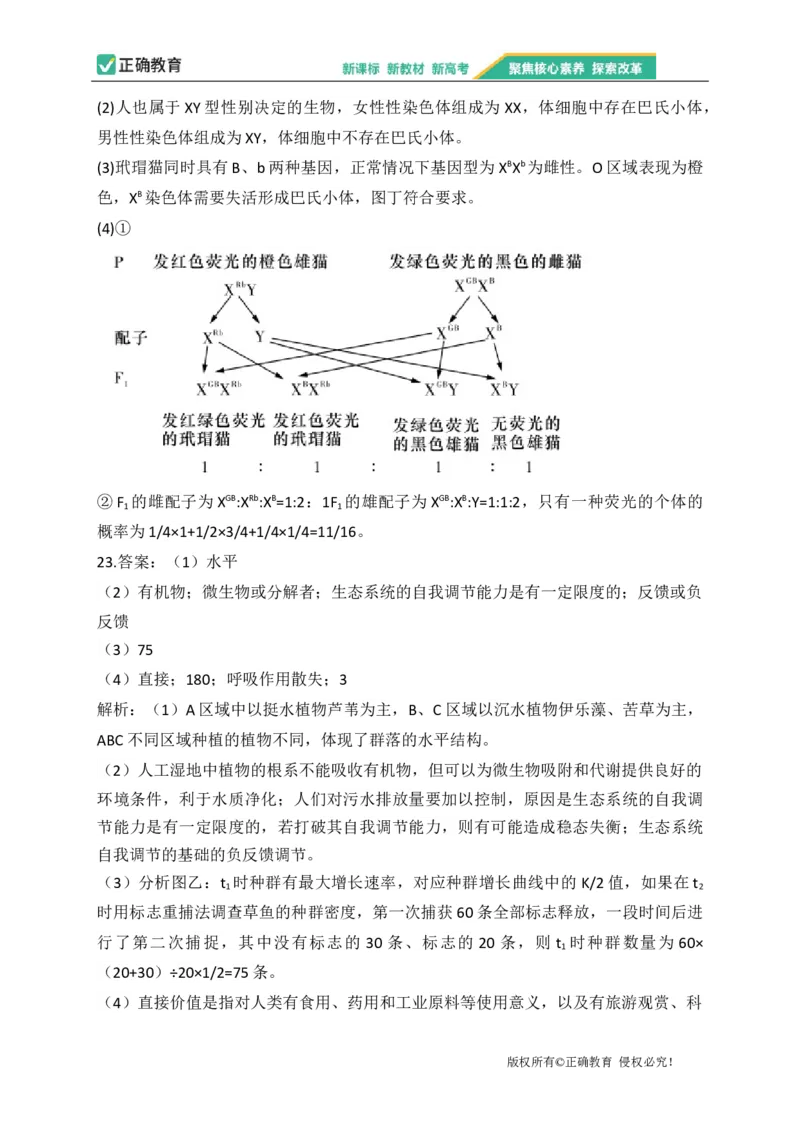 2023届新高考生物金榜猜题卷湖北专版_2023高考押题卷_正确教育金榜猜题卷_（新高考）正确教育丨金榜猜题卷_新高考生物