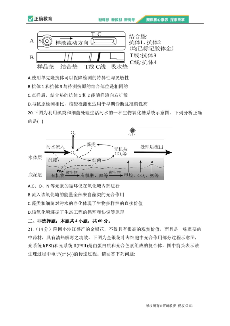 2023届新高考生物金榜猜题卷湖北专版_2023高考押题卷_正确教育金榜猜题卷_（新高考）正确教育丨金榜猜题卷_新高考生物
