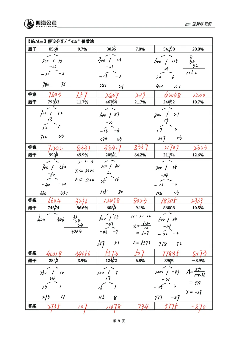 四海25上半年速算过程版答案4_2026考公资料_花生十三合集_旗舰班-省考2025花生十三省考系统班（花生行测+飞扬申论）⭐_行测2025花生省考系统班_01.资料分析_资料速算_笔记