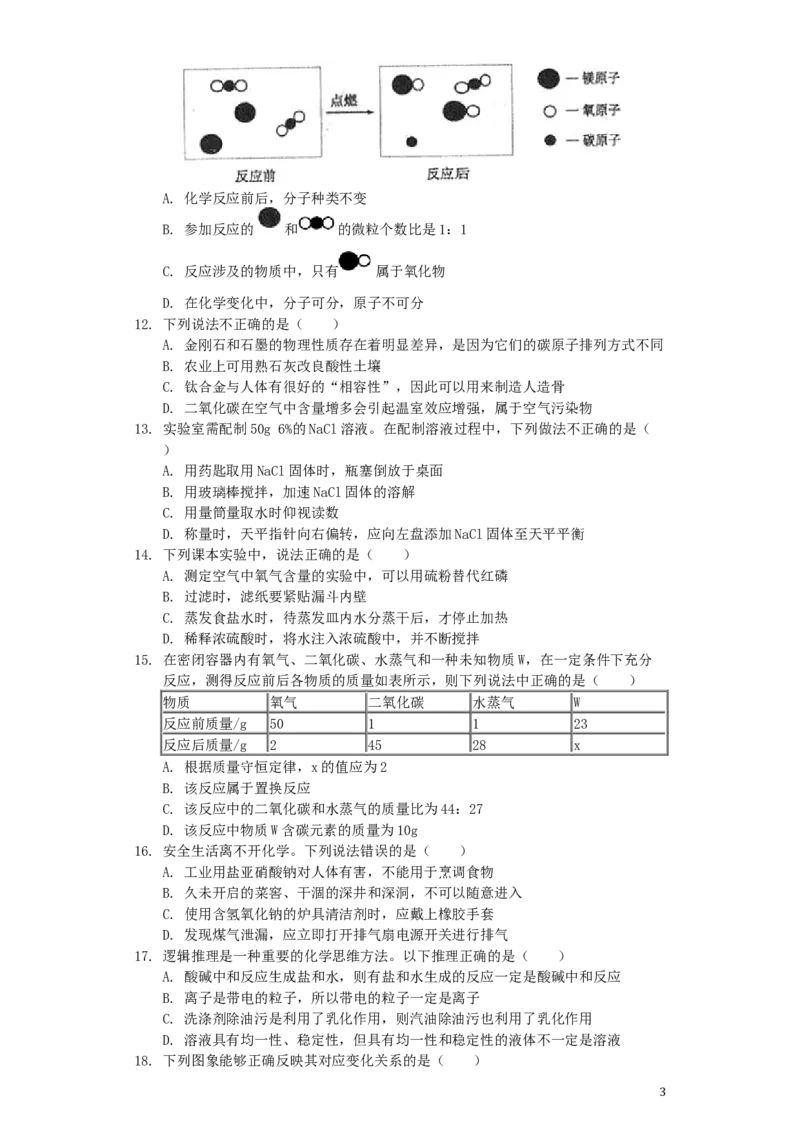 黑龙江省七台河市2019年中考化学真题试题（含解析）_中考真题_5.化学中考真题2015-2024年_2019中考真题卷（140份）