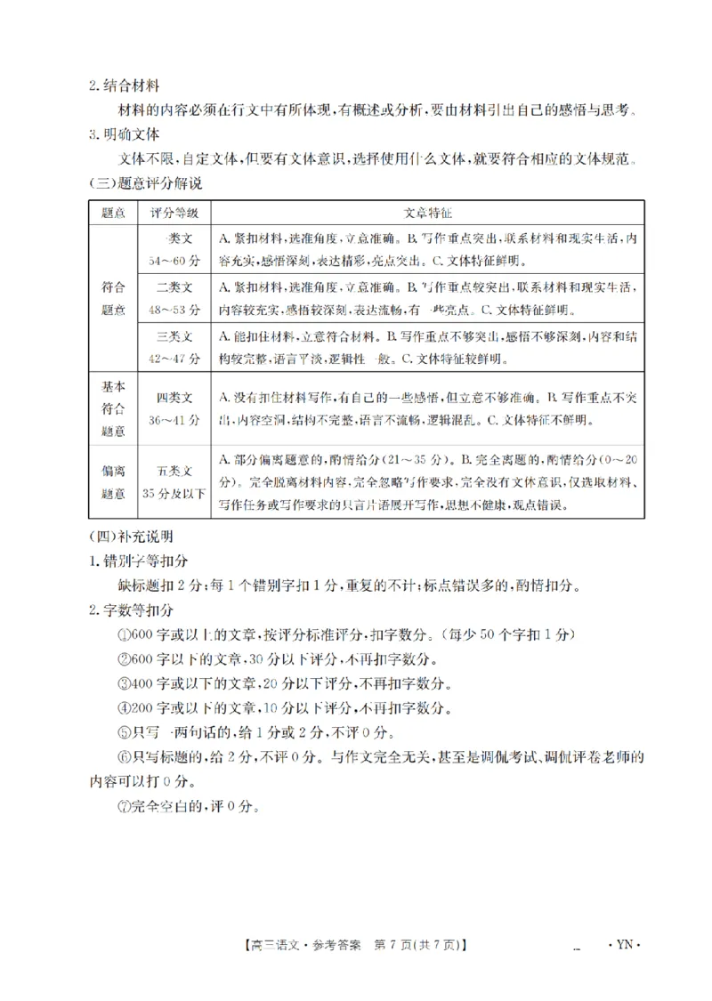 金太阳25-4001C云南省2025届高三下学期3月百万大联考语文答案_2025年3月_250327云南省金太阳2025届高三下学期3月百万大联考（25-4001C）（全科）