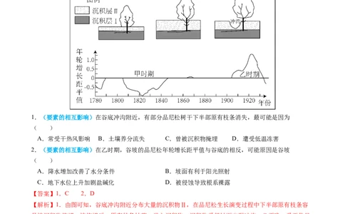 专题06自然环境的整体性与差异性-2024年高考真题和模拟题地理分类汇编（教师卷）_近10年高考真题汇编（必刷）_十年（2014-2024）高考地理真题分项汇编（全国通用）