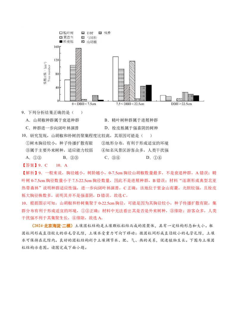 专题06自然环境的整体性与差异性-2024年高考真题和模拟题地理分类汇编（教师卷）_近10年高考真题汇编（必刷）_十年（2014-2024）高考地理真题分项汇编（全国通用）