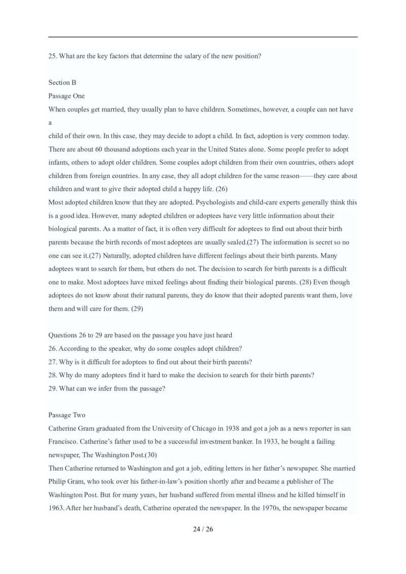 2007年12月英语四级真题及答案_英语四六级整合_英语四六级真题版本二此版为主此文件夹会持续更新_四级真题_1.四级真题+答案解析+听力音频(1989-2025)_1989-2013年赠品，四级14年改版