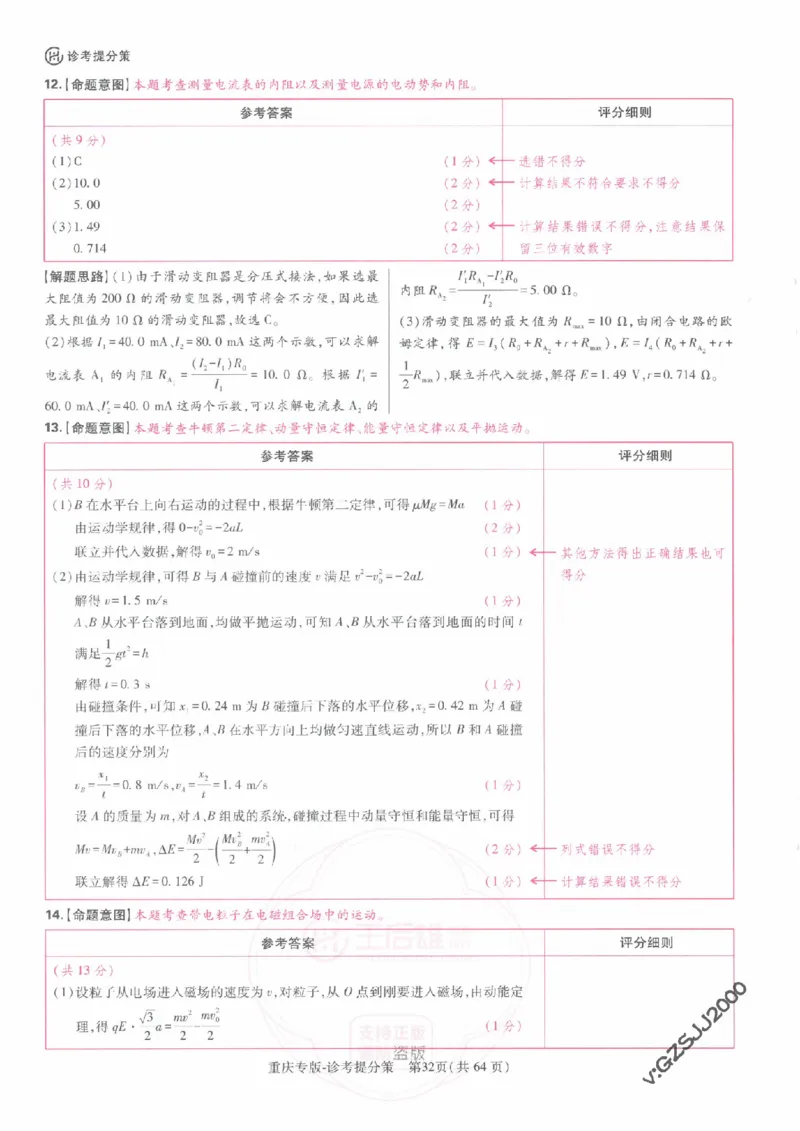 2024年王后雄高考押题预测卷重庆物化生政史地答案_2024高考押题卷_22024王hou雄_王后雄高考押题预测卷（重庆，甘肃，湖北，广东，海南，辽宁）_答案