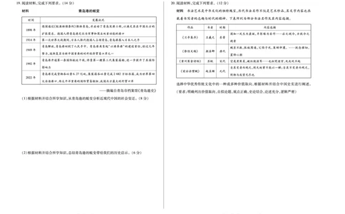 河南省2025-2026学年（上）高三年级天一小高考（一）历史_2025年10月_251028超清原版：天一大联考&middot;河南省2025-2026学年（上）高三年级天一小高考（一）（全科）