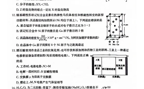 扫描全能王2025-10-1708.26_2025年10月_251027安徽省阜阳市太和中学2026届高三上学期10月月考（全科）_安徽省阜阳市太和中学2026届高三上学期10月月考化学试题扫描版含答案