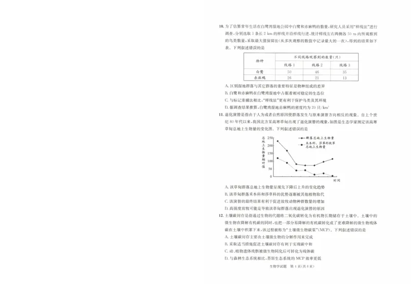 四川省成都市2022级高中毕业班第二次诊断性检测生物_2025年3月_250312四川省成都市2022级高中毕业班第二次诊断性检测（全科）_四川省成都市2022级高中毕业班第二次诊断性检测生物
