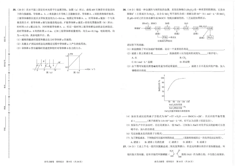 2023高徒点睛卷（老教材）理科综合试卷(1)_2023高考押题卷_2023高徒点睛卷（老教材）理