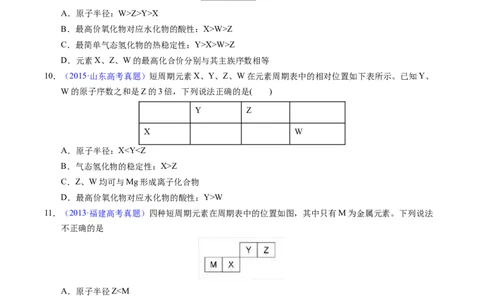 专题36&ldquo;位&mdash;构&mdash;性&rdquo;综合&mdash;&mdash;文字+周期表推断与分析（原卷卷）_近10年高考真题汇编（必刷）_十年（2014-2024）高考化学真题分项汇编（全国通用）
