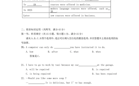 2006年重庆高考英语真题及答案_重庆英语25已更_1990-2011年重庆市高考英语真题
