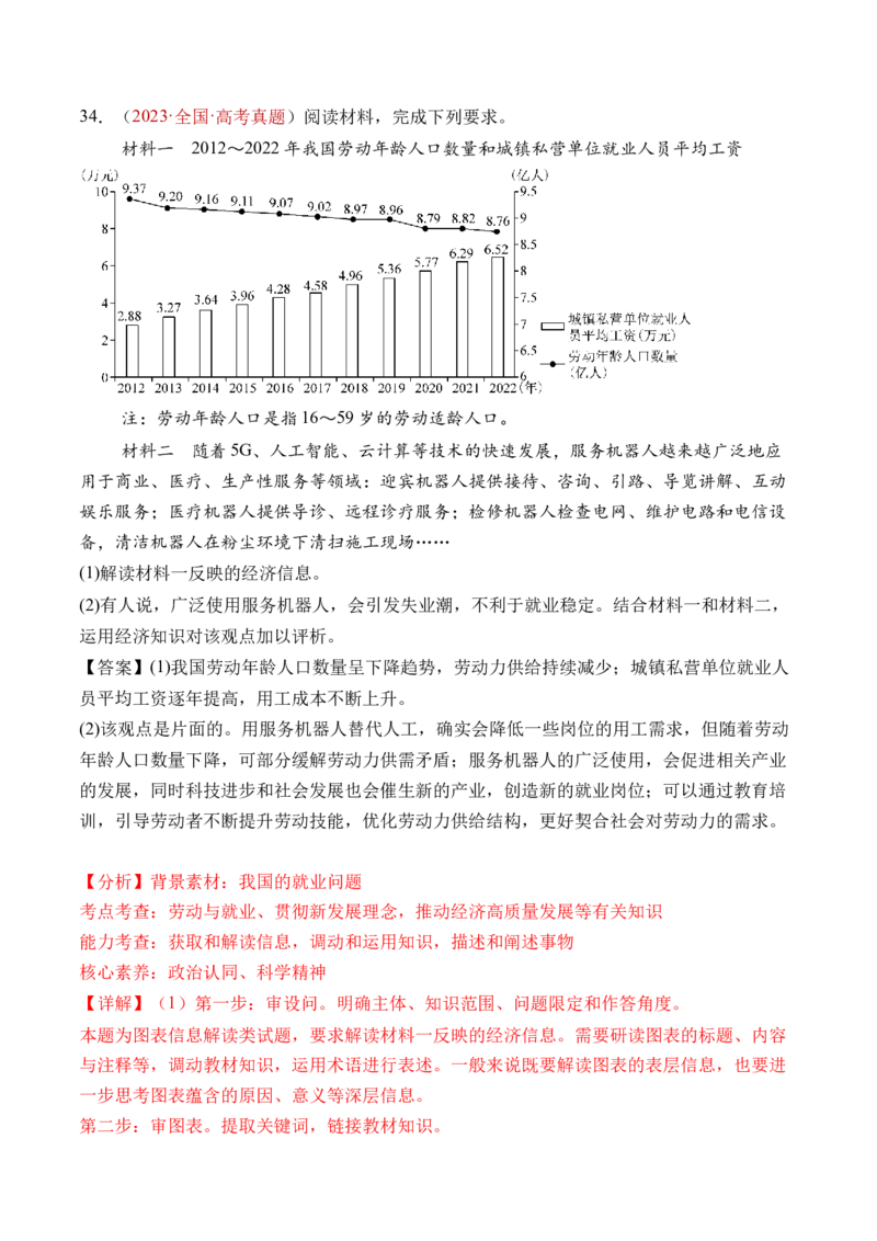 专题03经济发展与社会进步-三年（2022-2024）高考政治真题分类汇编（教师卷）_近10年高考真题汇编（必刷）_十年（2014-2024）高考政治真题分项汇编（全国通用）