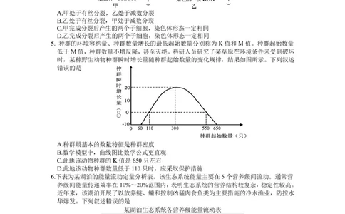 安徽省黄山市、宣城市2025届高三下学期毕业班质量检测（二模）生物试卷（图片版）_2025年4月_250415安徽省宣城市黄山市2025届高三4月第二次模拟（全科）