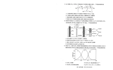湖北省2025届高三（4月）调研模拟考试化学A4_2025年4月_250417第十届湖北省2025届高三（4月）调研模拟考试（全科）_湖北省2025届高三（4月）调研模拟考试化学