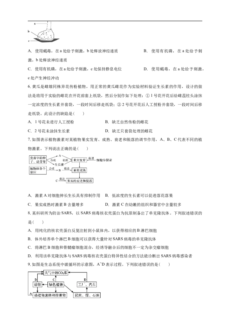 清远一中2025-2026学年度高三上学期期末考试生物试卷_2025年10月_251031广东省清远市第一中学2025-2026学年高三上学期10月期中