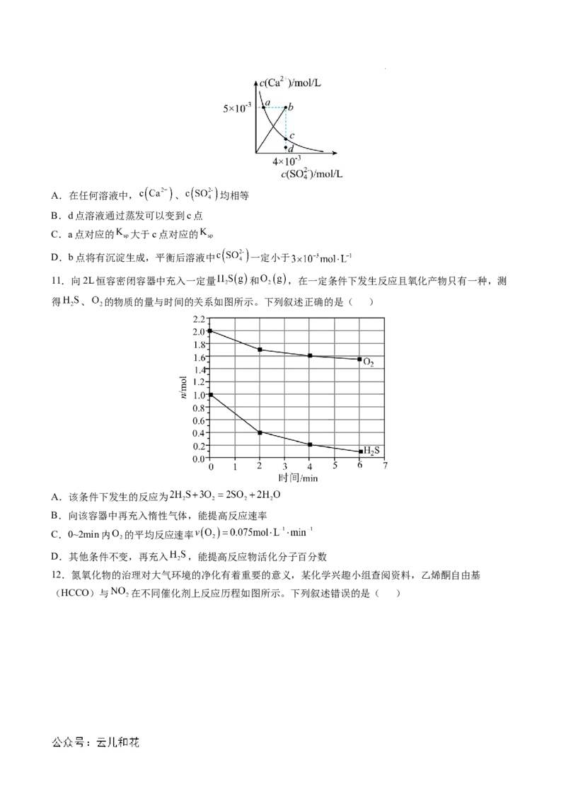 高二化学期中模拟卷新八省通用测试范围：1~3章（人教版2019选择性必修1）（考试版A4）(1)_1多考区联考