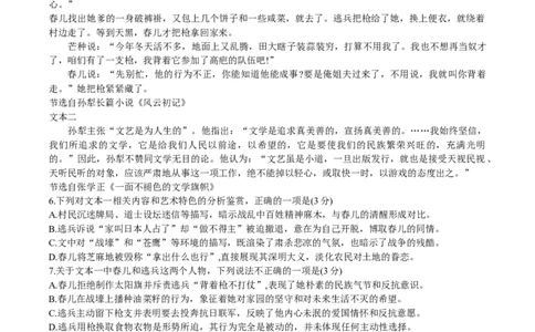 安徽省江淮十校2026届高三上学期第一次联考语文试题（含答案）_2025年8月_2508272026届安徽江淮十校高三上学期第一次联考（全科）