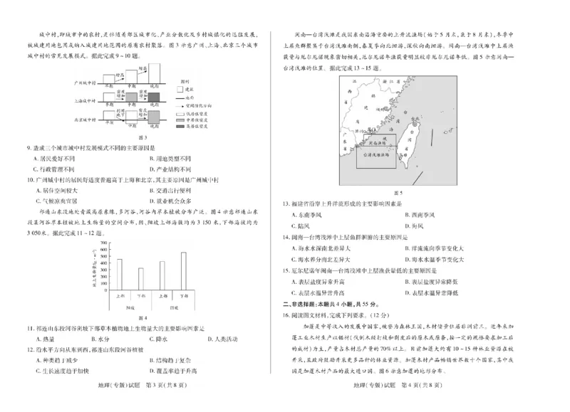 陕西省、山西省天一大联考2024-2025学年高中毕业班阶段性测试（六）地理_2025年3月_250321陕西省、山西省天一大联考2024-2025学年高中毕业班阶段性测试（六）（全科）