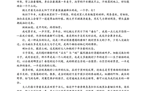 浙江省诸暨市2025年5月高三适应性考试-语文_2025年5月_250515浙江省诸暨市2025年5月高三适应性考试（全科）