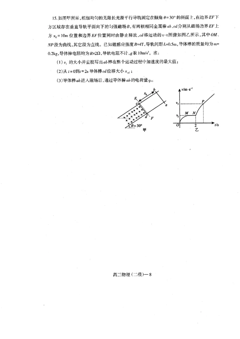 辽宁协作校2024-2025学年度高三第二次模拟考物理_2025年4月_250424辽宁协作校2024-2025学年度高三第二次模拟考（全科）_辽宁协作校2024-2025学年度高三第二次模拟考物理