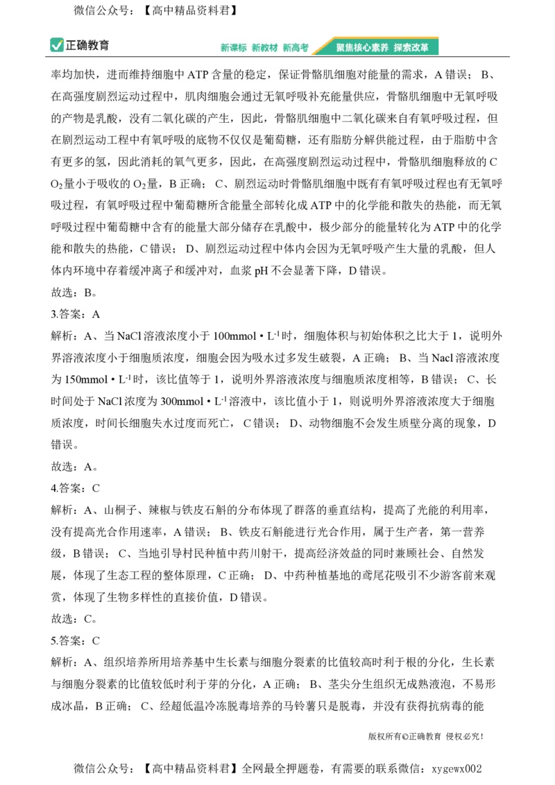 2024届明日之星高考生物精英模拟卷福建版_2024高考押题卷_72024正确教育全系列_2024明日之星全系列_（新高考）2024《明日之星&middot;高考精英模拟卷》（九科全）各一套