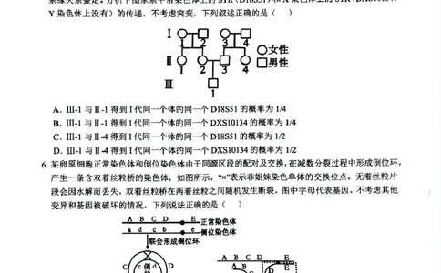 安徽师范大学附属中学2025届高三下学期5月考前适应性检测生物试卷（含答案）_2025年5月_250529安徽师范大学附属中学2025届高三下学期模拟预测（全科）