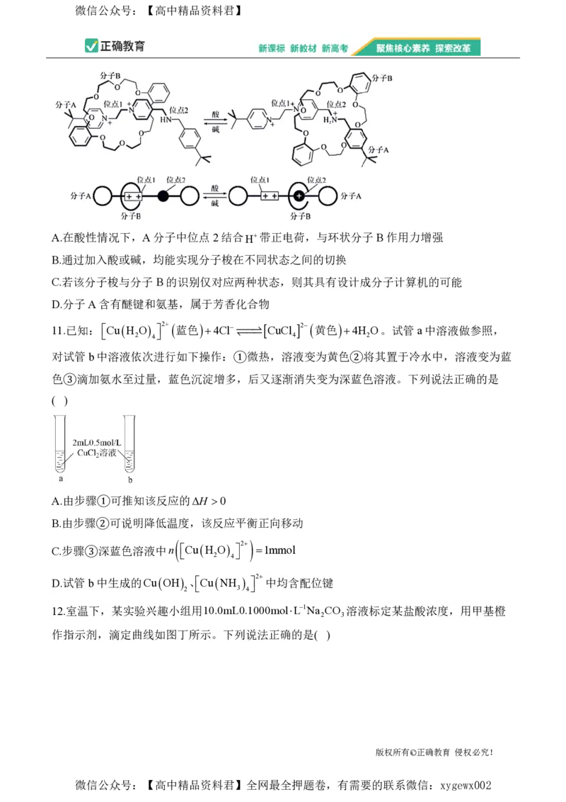 2024届明日之星高考化学精英模拟卷江西版_2024高考押题卷_72024正确教育全系列_2024明日之星全系列_（新高考）2024《明日之星&middot;高考精英模拟卷》（九科全）各一套