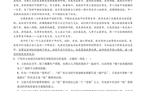 专题04文学类文本阅读（散文）（教师卷）_近10年高考真题汇编（必刷）_十年（2014-2024）高考语文真题分项汇编（全国通用）