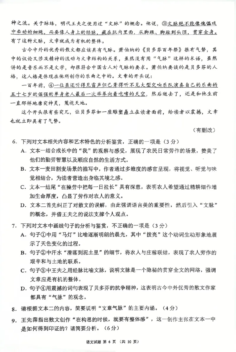四川省（蓉城名校联盟）新高考2022级高三适应性考试语文_2025年5月_250516四川省（蓉城名校联盟）新高考2022级高三适应性考试（全科）