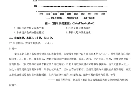 广西南宁市2025届高三第三次适应性测试历史试题（含答案）_2025年4月_250427广西南宁市2025届普通高中毕业班第二次适应性测试（全科）