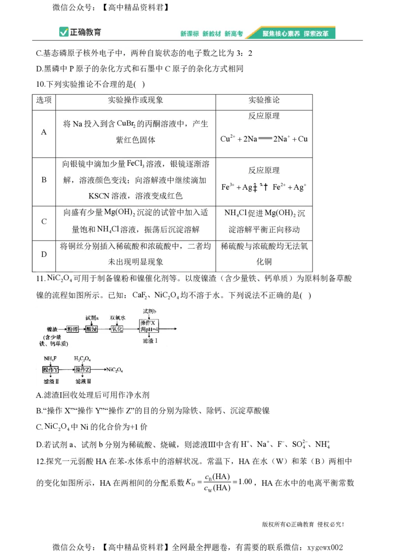 2024届明日之星高考化学精英模拟卷贵州版_2024高考押题卷_72024正确教育全系列_2024明日之星全系列_（新高考）2024《明日之星&middot;高考精英模拟卷》（九科全）各一套