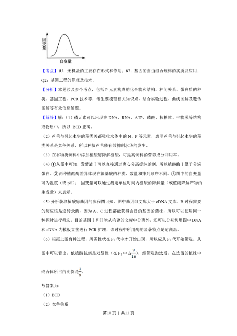 2009年高考生物试卷（天津）（解析卷）_生物历年高考真题_新&middot;PDF版2008-2025&middot;高考生物真题_生物（按试卷类型分类）2008-2025_自主命题卷&middot;生物（2008-2025）_天津自主命题&middot;生物（2008-2024）