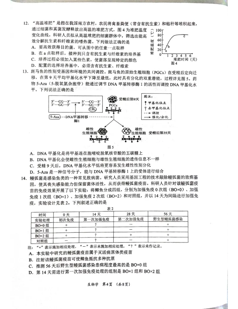 广西省柳州市2025届高三第三次模拟考试生物+答案_2025年3月_250330广西省柳州市2025届高三第三次模拟考试（柳州三模）（全科）