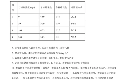 生物_2025年4月_250419河北省石家庄市第一中学2025届高考第二次模拟考试（全科）