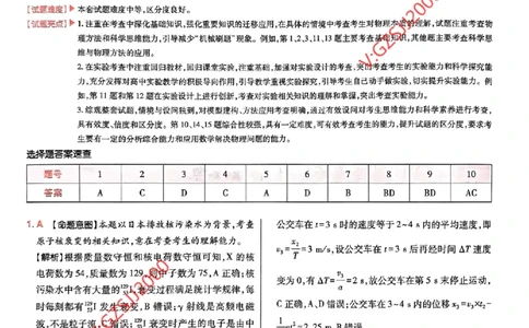 万向思维物理物理参考答案及深度解析_2024高考押题卷_112024高考快递全系列_（新高考）《万向思维&middot;高考快递高考押题卷》8套_万向思维&middot;高考快递高考押题卷8套物理