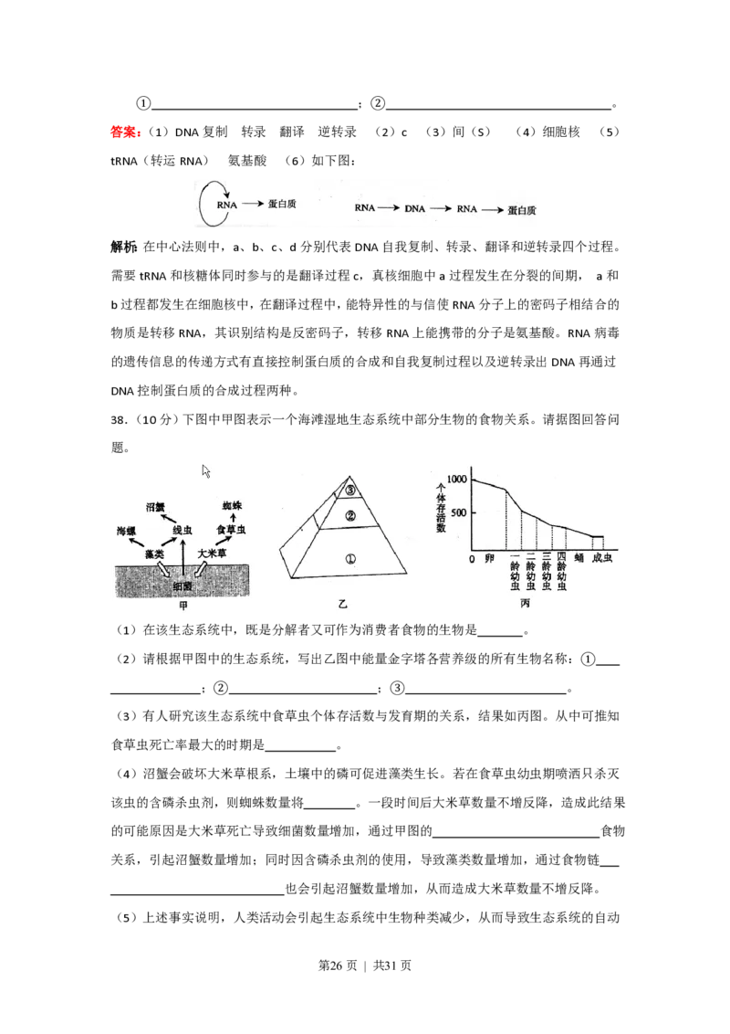 2008年高考生物试卷（上海）（解析卷）_生物历年高考真题_新&middot;PDF版2008-2025&middot;高考生物真题_生物（按年份分类）2008-2025_2008&middot;高考生物真题