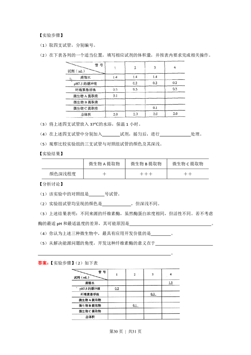 2008年高考生物试卷（上海）（解析卷）_生物历年高考真题_新&middot;PDF版2008-2025&middot;高考生物真题_生物（按年份分类）2008-2025_2008&middot;高考生物真题