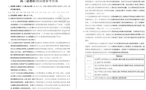 政治答案_2025年2月_250210山东省德州市2024-2025学年高三下学期2月开学考试（全科）_山东省德州市2024-2025学年高三下学期2月开学考试政治